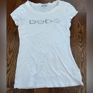 COPY - bebe white short sleeve top